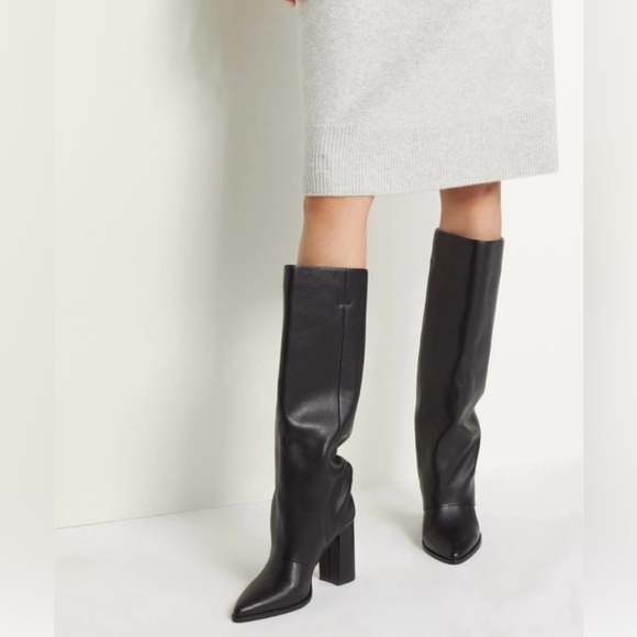 NWOT Steve Madden Blanco Knee High Boots in Black - Size 5.5 - Picture 1 of 16